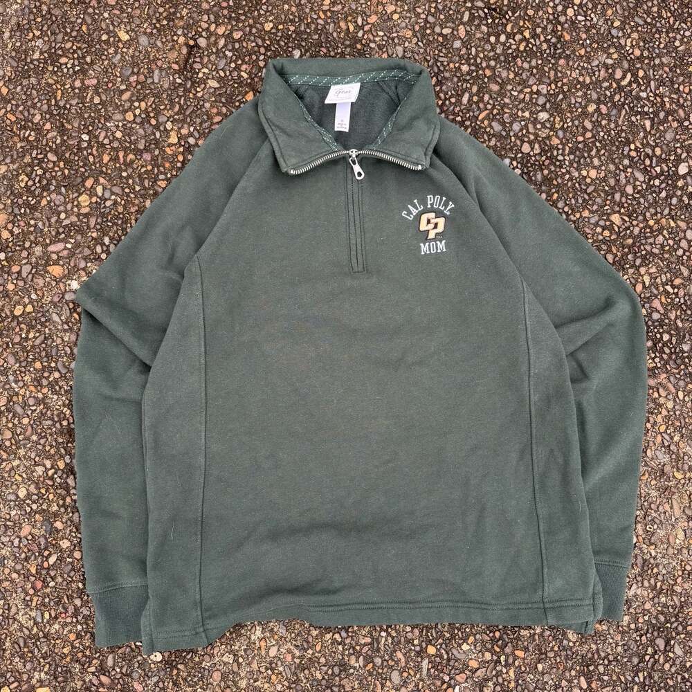 Gear For Sports Cal Poly Mom Forest Green 1/4 Zip Relaxed Fit Pullover